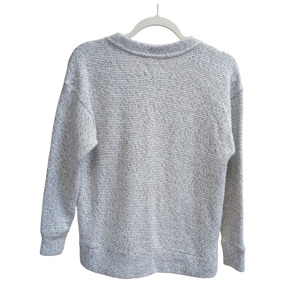 2/$30 Lou & Grey XS Marled Gray Textured Knit‎ Sweater Scandinavian Oversized - Picture 4 of 8